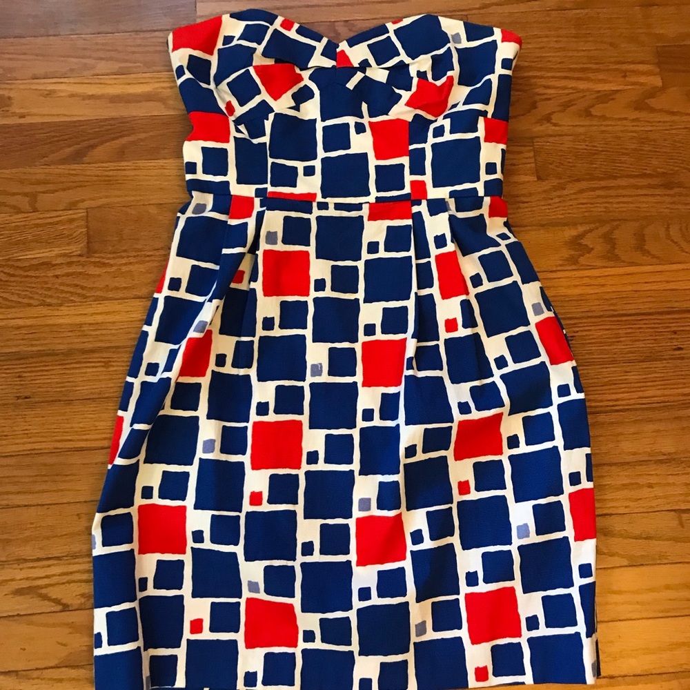 Shoshanna strapless dress with pockets!!